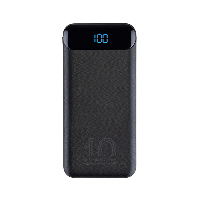 Cu fir - Power Bank Rivacase 10000 mAh QC 3.0/PD 20W, VA2540, Negru
