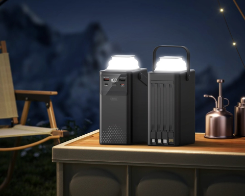 Power Bank XO PR287 PD20W+QC22.5W – 80.000 mAh real (43.200 mAh nominal), 296 Wh, 3 intrări + 6 ieșiri + 4 cabluri incluse – Încărcare ultra-rapidă și autonomie uriașă! [1]