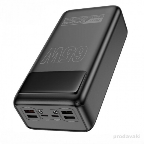 Cu fir - Powerbank Hoco DB81A Apollo PD65W complet compatibil, 50 000mAh, Negru