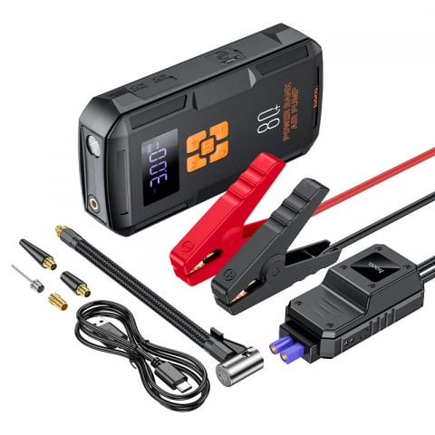 Pre-încărcătoare - QS2 Land – Pompă de aer inteligentă portabilă 4-în-1 cu Power Bank și funcție de pornire auto (8000mAh)