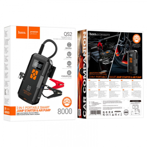 QS2 Land – Pompă de aer inteligentă portabilă 4-în-1 cu Power Bank și funcție de pornire auto (8000mAh) [4]