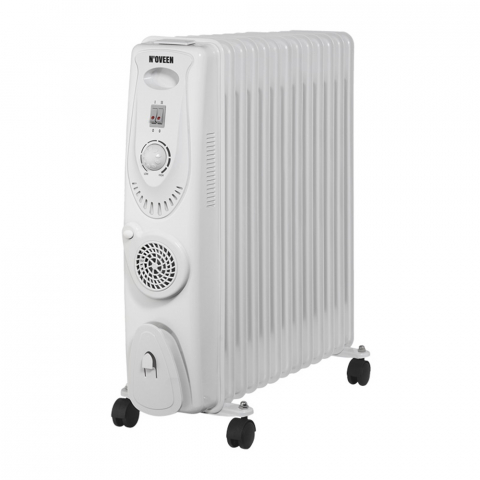 Обогреватели - NOVEEN Масляный радиатор OH1301 2500W + Турбо вентилятор 400W – Быстрое и эффективное отопление любой комнаты
