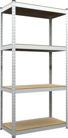 Rafturi pentru depozitare - Raft metalic de depozitare Euro Raft Budget 1600x800x400 mm, 4 rafturi MDF, galvanizat