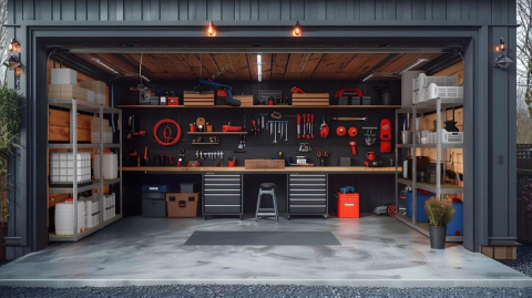 Металлический стеллаж для хранения Euro Raft Budget 1600x800x400 мм, 4 полки МДФ, оцинкованный [6]