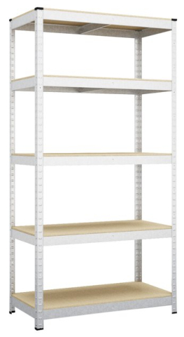Rafturi pentru depozitare - Raft metalic de depozitare Euro Raft Budget 2000x1000x400 mm, 5 rafturi MDF, galvanizat