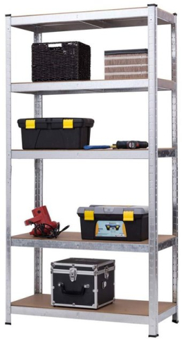 Raft metalic de depozitare Euro Raft Budget 2000x1000x400 mm, 5 rafturi MDF, galvanizat [7]
