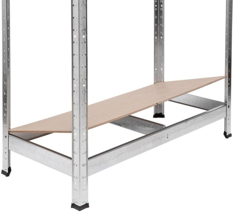 Raft metalic de depozitare Euro Raft Budget 2000x1000x450 mm, 5 rafturi MDF, galvanizat [1]