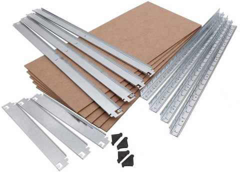 Raft metalic de depozitare Euro Raft Budget 2200x1100x400 mm, 5 rafturi MDF, galvanizat [2]