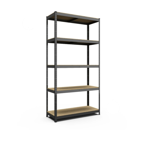 Raft metalic de depozitare Euro Raft Standard 1800x900x400 mm, 5 rafturi MDF, antracit [6]