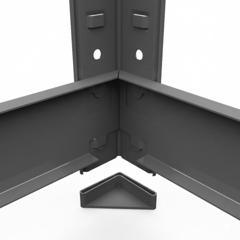 Raft metalic de depozitare Euro Raft Standard 1800x900x400 mm, 5 rafturi MDF, antracit [4]