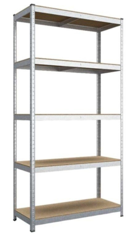 Rafturi pentru depozitare - Raft metalic de depozitare Euro Raft Standard 1800x900x400 mm, 5 rafturi MDF, galvanizat