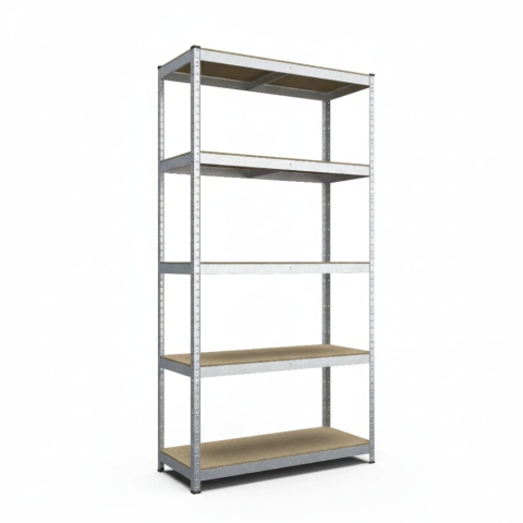 Rafturi pentru depozitare - Raft metalic de depozitare Euro Raft Standard 2200x1100x450 mm, 5 rafturi MDF, galvanizat