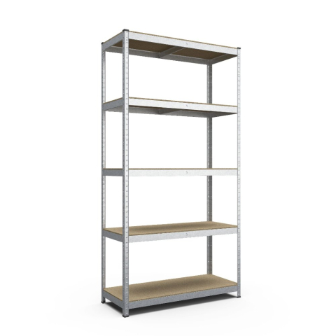 Rafturi pentru depozitare - Raft metalic de depozitare Euro Raft Standard 2400x1200x500 mm, 5 rafturi MDF, galvanizat