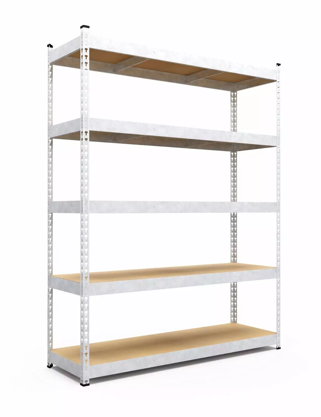 Rafturi pentru depozitare - Raft metalic de depozitare EURO RAFT Titan, industrial, 2160x1200x800 mm, 5 rafturi MDF, galvanizat