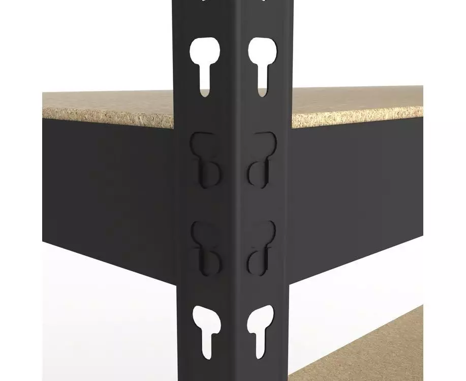 Raft metalic de depozitare Nex Titan 1800x1200x400 mm, 4 rafturi MDF, Antracit – rezistență maximă și design modern [7]