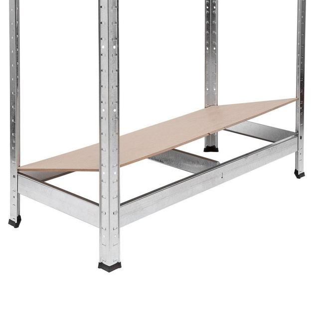 Raft metalic depozitare Nex Budget 1600x800x300 mm, 4 rafturi MDF, galvanizat [2]