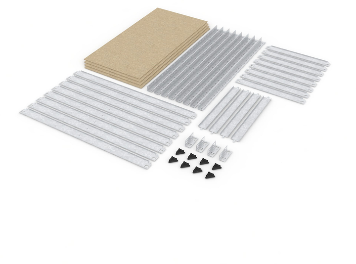 Raft metalic depozitare Nex Budget 1600x800x400 mm, 4 rafturi MDF, galvanizat [2]