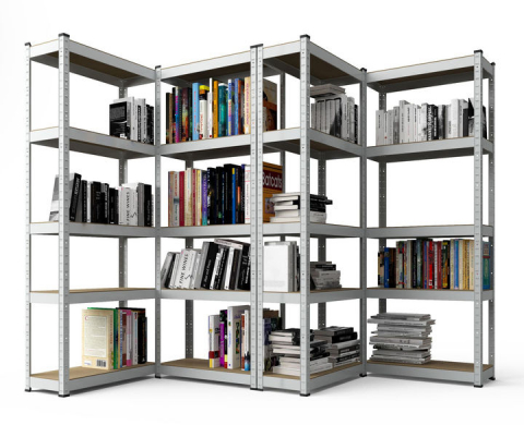 Raft metalic depozitare Nex Budget 1800x900x400 mm, 5 rafturi MDF, galvanizat [4]