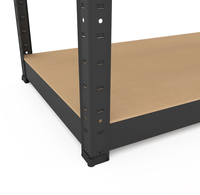 Металлический стеллаж для хранения Nex Budget, 5 полок из МДФ, 2000x1000x400 мм, антрацит [9]