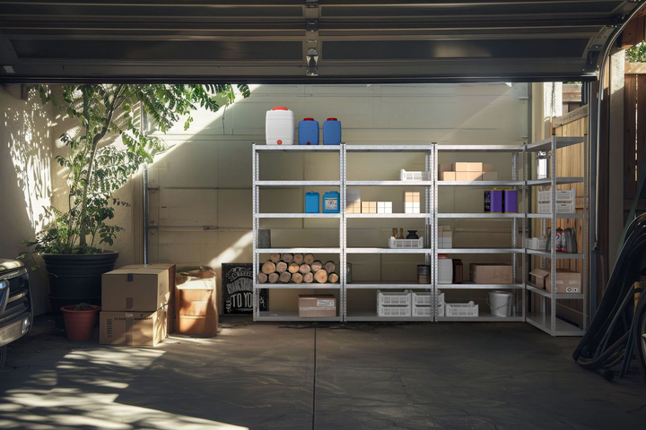 Raft metalic depozitare Nex Budget 2000x1000x450 mm, 5 rafturi MDF, galvanizat [4]