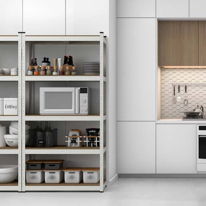Raft metalic depozitare Nex Standard 1800x900x400 mm, 5 rafturi MDF, galvanizat [1]