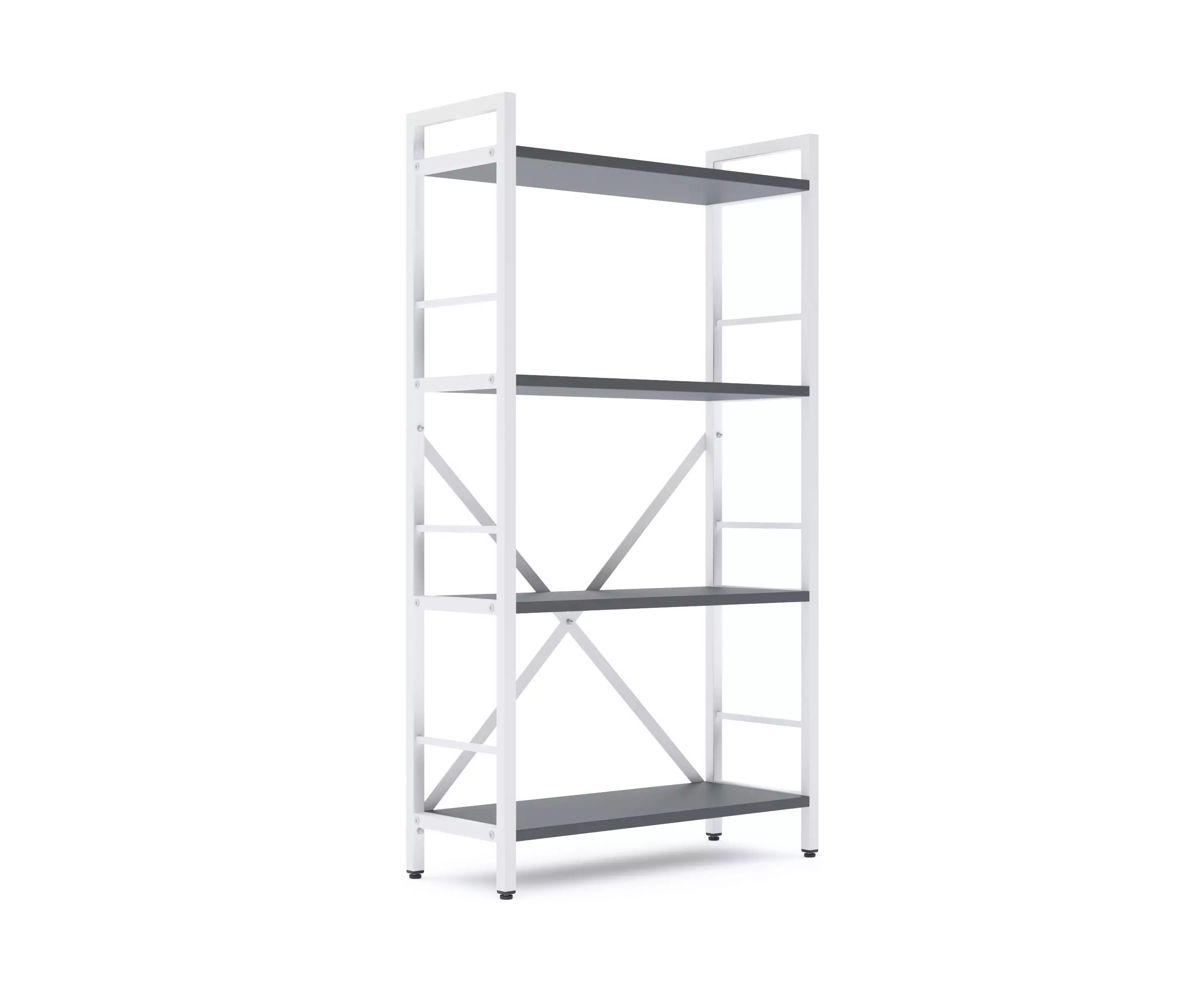 Rafturi pentru prosoape - Raft/Bibliotecă Nex Loft 1100x600x240 mm – contrast modern White/Anthracite pentru un spațiu organizat