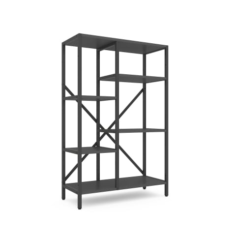 Biblioteci - Raft metalic Nex Loft Cascade 1090×700×300 mm – Design modern complet Antracit pentru organizare eficientă