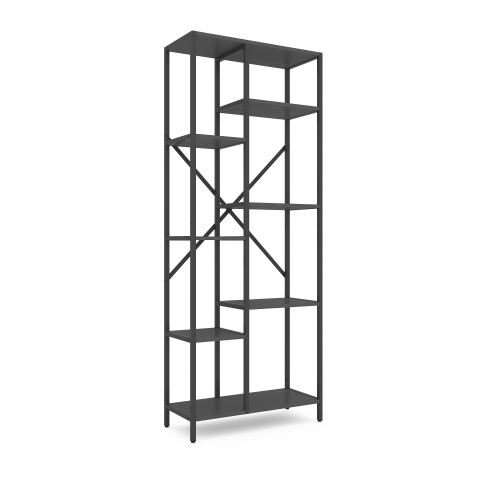 Biblioteci - Raft metalic Nex Loft Cascade 1780×700×300 mm – Design modern complet Anthracite pentru organizare perfectă