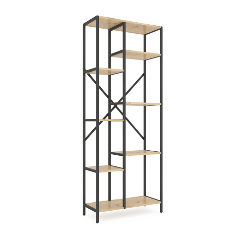 Biblioteci - Raft metalic Nex Loft Cascade 1780×700×300 mm – Organizare eficientă cu stil industrial