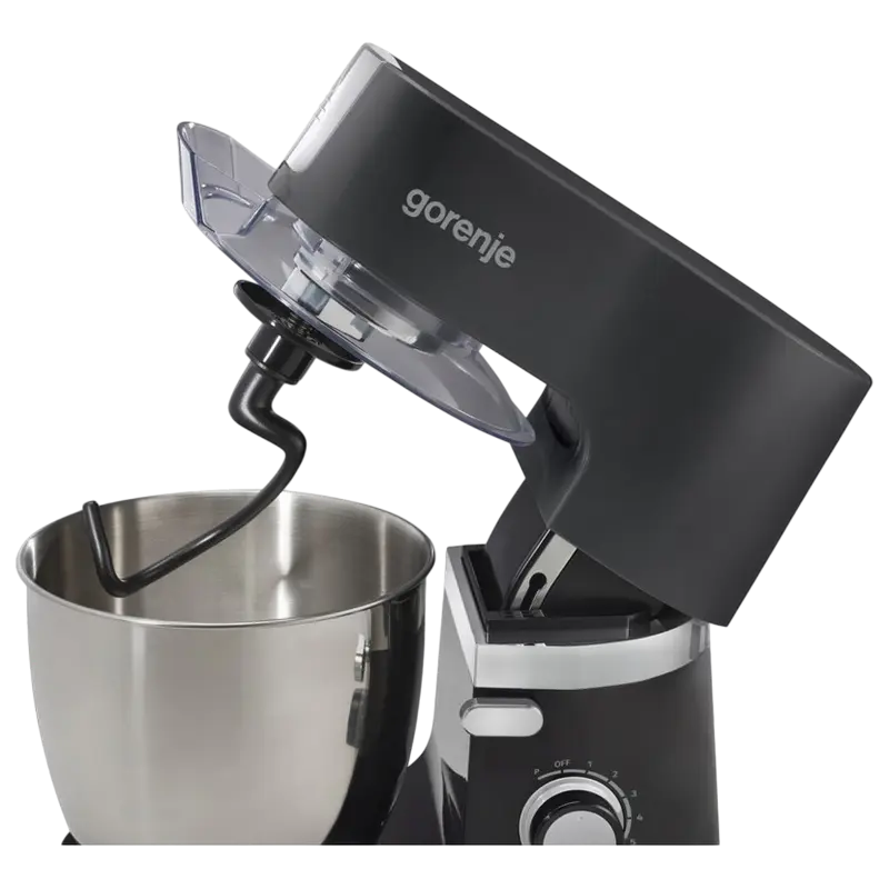 Robot de bucătărie Gorenje MMC1500PS Negru – 1500 W + bol inox 7 L pentru blaturi perfecte și aluaturi ca la brutărie [2]