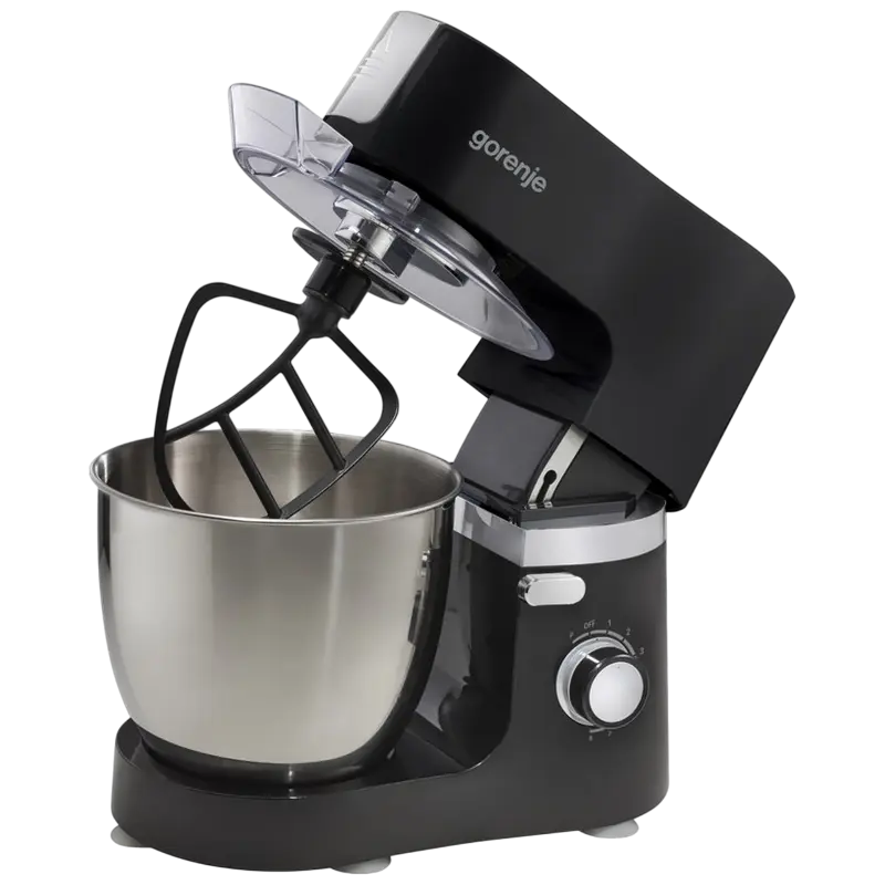 Robot de bucătărie Gorenje MMC1500PS Negru – 1500 W + bol inox 7 L pentru blaturi perfecte și aluaturi ca la brutărie [4]