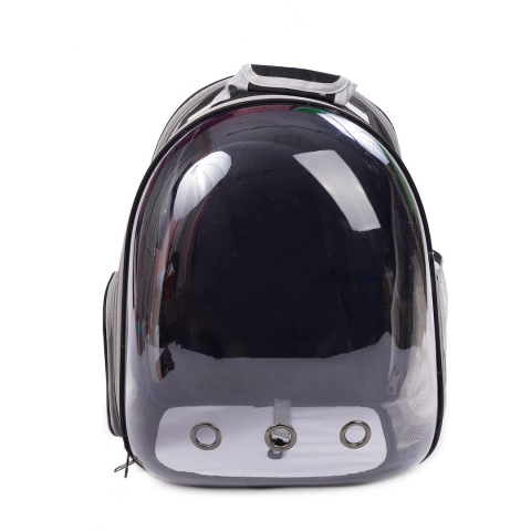 Rucsac pentru animale de companie cu fereastra din plastic, cu spate extensibil, buzunar lateral, Jumi, greutate maxima 6 kg, Gri [3]