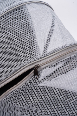Rucsac pentru animale de companie cu fereastra din plastic, cu spate extensibil, buzunar lateral, Jumi, greutate maxima 6 kg, Gri [8]