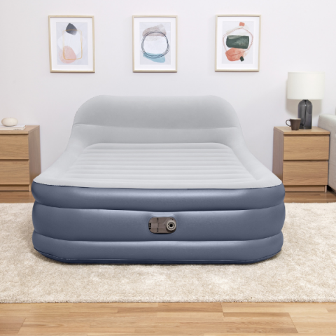 Надувной матрас Bestway Tritech Queen с изголовьем и встроенным насосом [12]