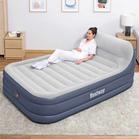 Надувной матрас Bestway Tritech Queen с изголовьем и встроенным насосом [8]