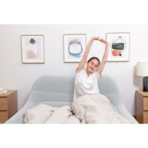 Надувной матрас Bestway Tritech Queen с изголовьем и встроенным насосом [10]