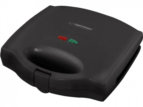 Aparate pentru sandvişuri - Sandwich Maker Esperanza PORTABELLA EKT006K Black, 750W - 3 în 1: Sandwich Maker, Waffle Maker și Grill într-un singur aparat