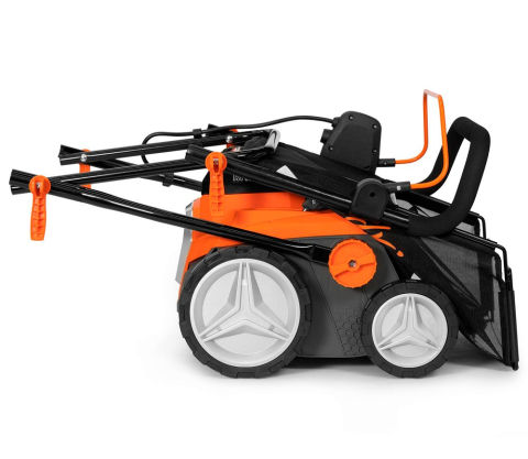 Scarificator și aerator cu acumulator DAEWOO DSC 3842Li SET (2×21V, 2×4Ah, Motor Brushless, 38 cm, 2 Arbori, Coș 55L) [10]