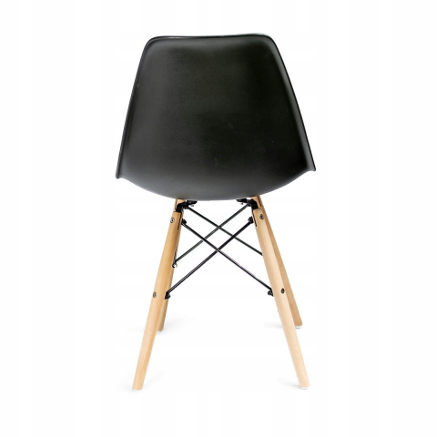 Scaun bucatarie, EVA, Jumi, polipropilena, lemn de fag, 81x46x52cm, Negru [5]