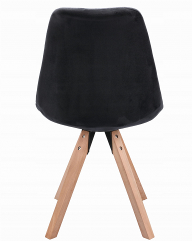 Scaun bucatarie/living, Saida, Jumi, catifea, lemn, 49x52x83 cm, Negru [4]
