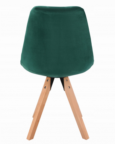 Scaun bucatarie/living, Saida, Jumi, catifea, lemn, 49x52x83 cm, Verde [4]