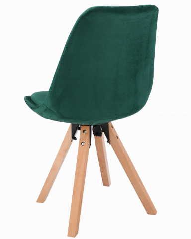 Scaun bucatarie/living, Saida, Jumi, catifea, lemn, 49x52x83 cm, Verde [6]