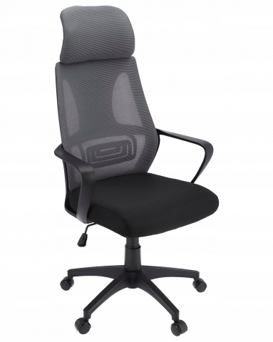 Mobilier - Scaun de birou cu roti Jumi, FUTURA, 125x61x49cm, inaltime reglabila, Negru/Gri