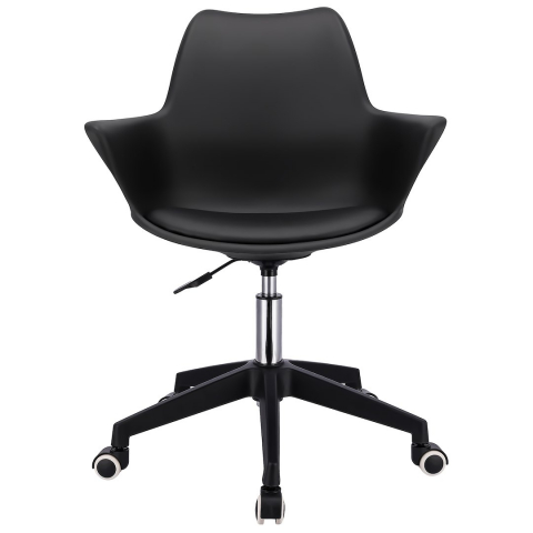 Scaun de birou cu roti Jumi, INEZ, 85x60x28cm, inaltime reglabila, Negru [2]