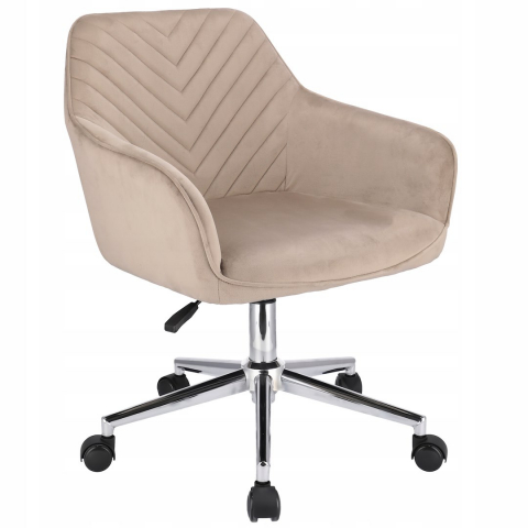 Scaun de birou cu roti Jumi, NAPOLI, 87x57x62cm, inaltime reglabila, Bej [0]