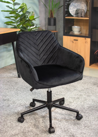 Scaun de birou cu roti Jumi, NAPOLI, 87x57x62cm, inaltime reglabila, Negru [1]