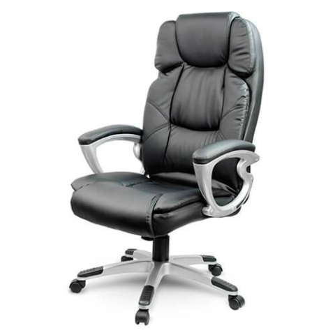Scaun de birou ergonomic din piele neagră Sofotel EG-227 – Confort Premium și Design Elegant pentru Biroul Tău [3]