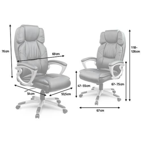 Scaun de birou ergonomic din piele neagră Sofotel EG-227 – Confort Premium și Design Elegant pentru Biroul Tău [4]