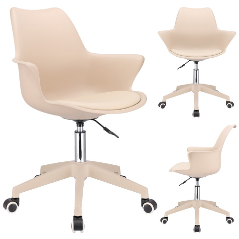 Scaun de birou Jumi, INEZ, 85x60x28cm, inaltime fixa, Bej [3]