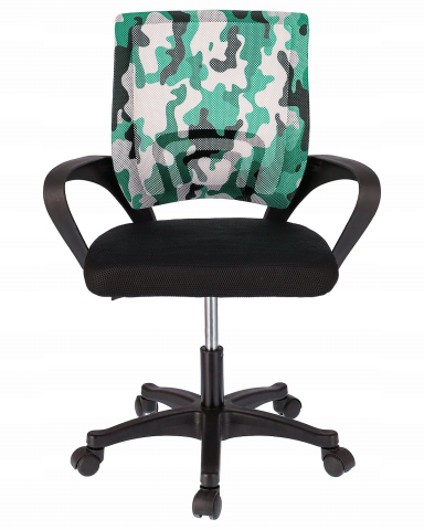 Oficiu - Scaun de birou, Jumi, SMART, 91x64x54cm, inaltime reglabila, capacitate maxima 110kg, Negru/verde